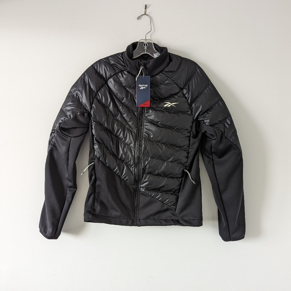 Reebok Thermo Warm + Graphene Tech Black Hybrid Jacket Women's Size Small NEW